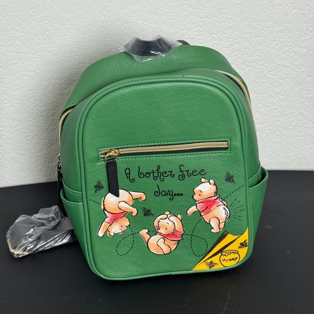 Disney Danielle Nicole Winnie the Pooh Mini Backpack NWT Green Bother Free Day